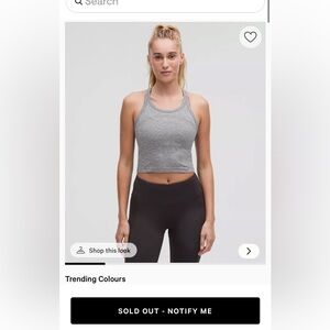 Lululemon swiftly tech cropped racerback tank 2.0